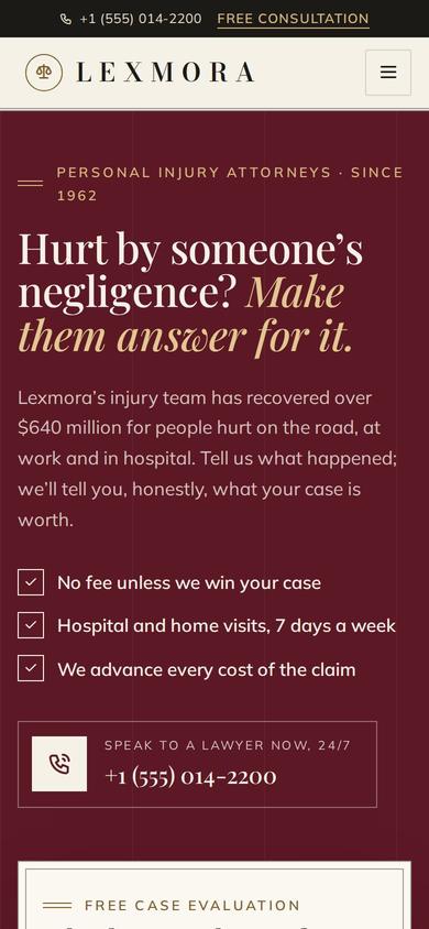 Lexmora on mobile